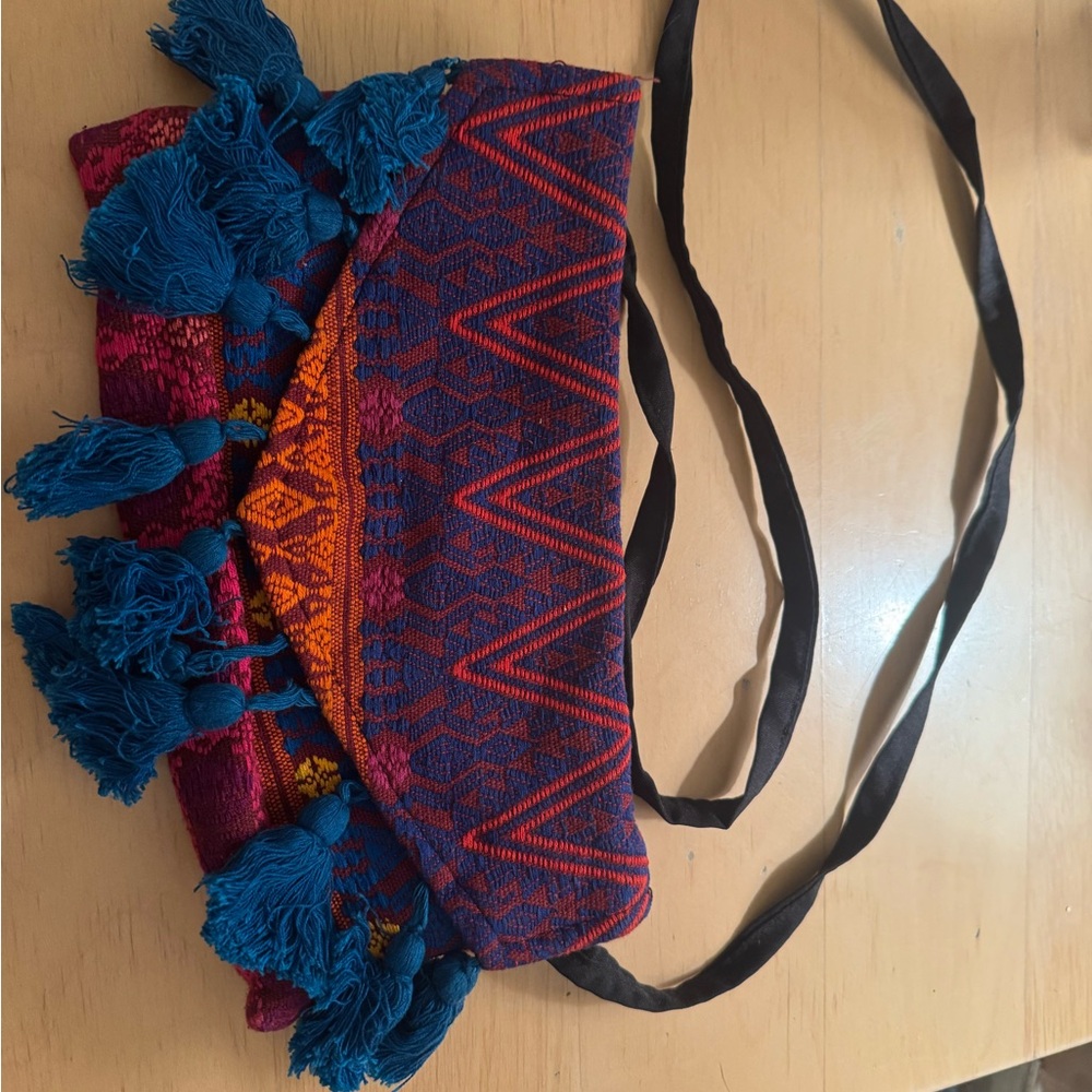 Boho Chic Crossbody Bag with Tassels